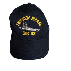 Mens Military Baseball Cap US New Jersey BB 62 One Size Black/Gold The Corps
